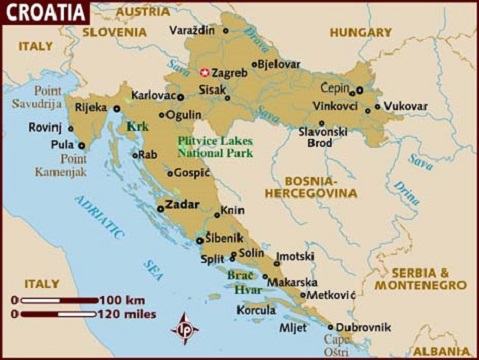 croatia map